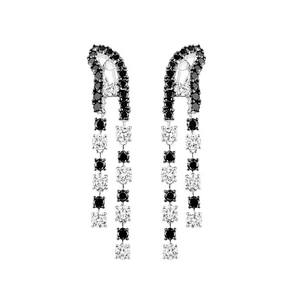 Latest artificial post stud earing extra jhumka long chain earring