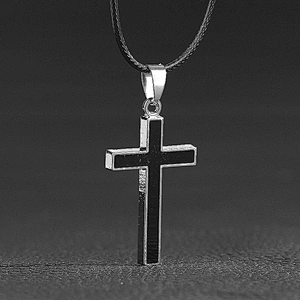 Hot style devil's eye hexagram black leather rope punk necklace