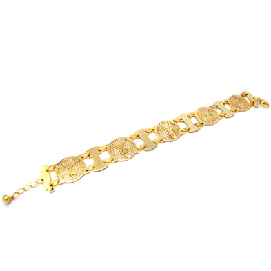 Oval shape flower cluster design gold plated yiwu jewelry
