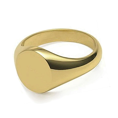 Wholesale personalized engraved solid gold men signet ring