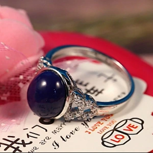 Fancy AAA cz blue sapphire silver bijouterie