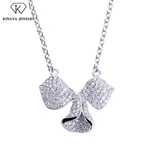 Micro pave jewelry wholesale fancy pendant design for girl