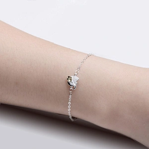 Fashion Women Custom 925 Sterling Silver Jewelry Charm Bracelet