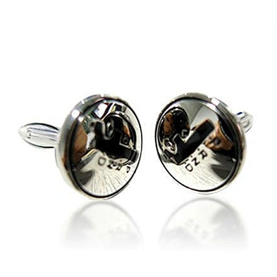 Round shape big V alphabet cufflinks and tie pins