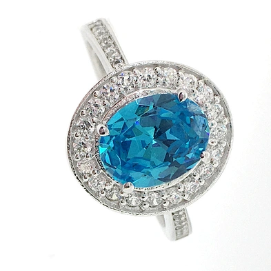 Blue luster cz jewelry blue ring octopus for sale