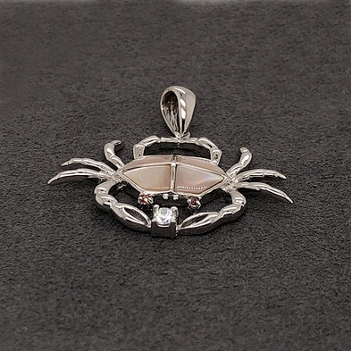 Beautiful Elegant Pink Shell Female Favor Crab Shape Design Necklace Pendant