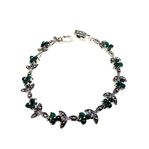 Natural crystal stone bead bracelet tibetan bangle