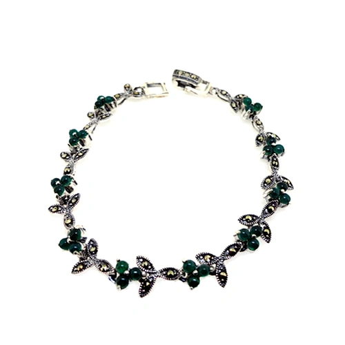 Natural crystal stone bead bracelet tibetan bangle