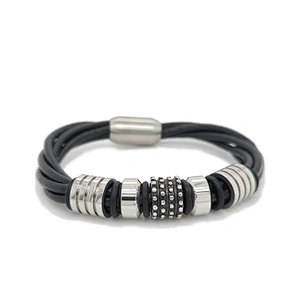 Blank design wholesale fashion leather cuff bangle