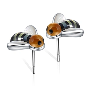 High Quality Tortoise Shell Earring, Fashion Little Bee Stud Earring