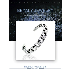 Satin finish men titanium accessory diamond tennis bracelet