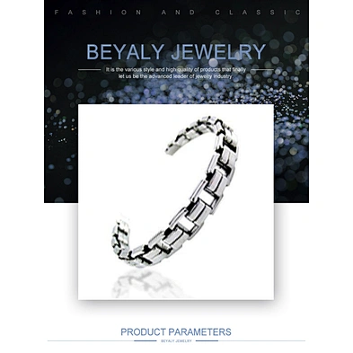 Satin finish men titanium accessory diamond tennis bracelet