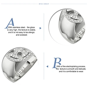 Nautical wheel design wholesale stainless steel biker rings