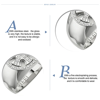Nautical wheel design wholesale stainless steel biker rings