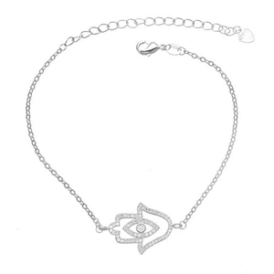 Fashion fancy gold hand chain hamsa bracelet design for girl
