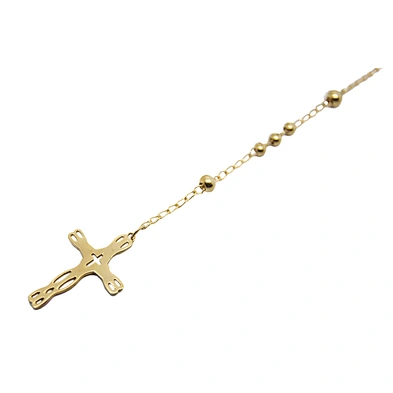 Gold plated cross pendants stainless steel ball chain necklaces
