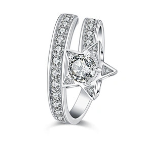 Adjustable Gemstone Engagement Wedding 925 Sterling Silver Platinum Ring Price
