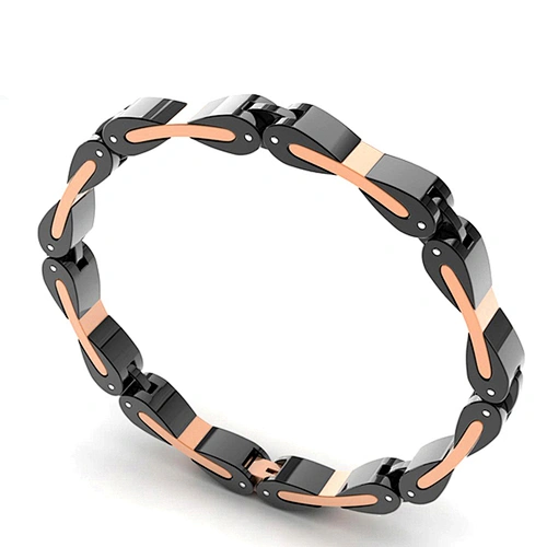 High quality rose gold and black 3161 stainless steel jewelry