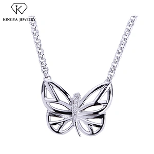 Beautiful custom butterfly pendant wholesale silver jewelry thailand