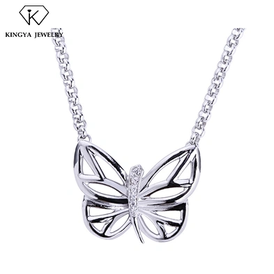 Beautiful custom butterfly pendant wholesale silver jewelry thailand