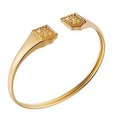 Delicate engraved silver plated 24k gold bangles dubai jewelry