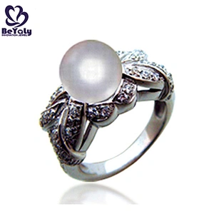 Cheap finger silver latest pearl ring designs for men and women