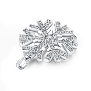 Decorate christmas tree snowflake charm pendant