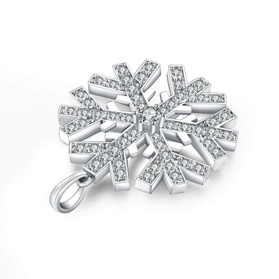 Decorate christmas tree snowflake charm pendant