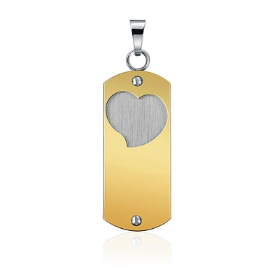 Gold plated stainless steel custom engraved heart pendants