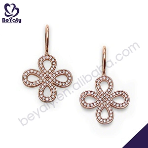 Chic cross shape silver gold jhumka earrings design with price