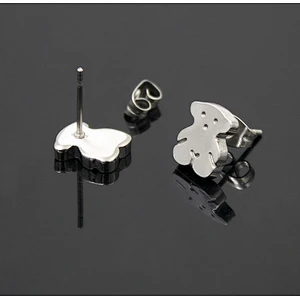 Korean fashion 750 gold boy earring crave bear earing jewelry
