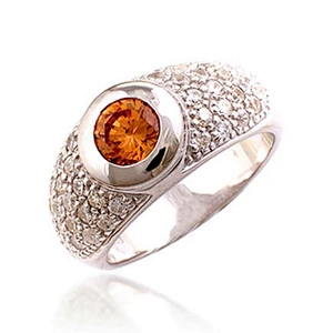 Female elegant ruby 925 sterling silver mood stone ring