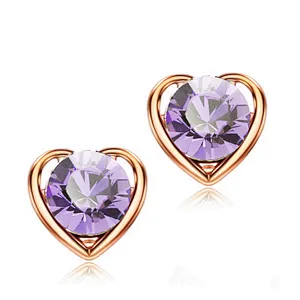 Women wedding stone dubai gold plated heart bridal jewelry set