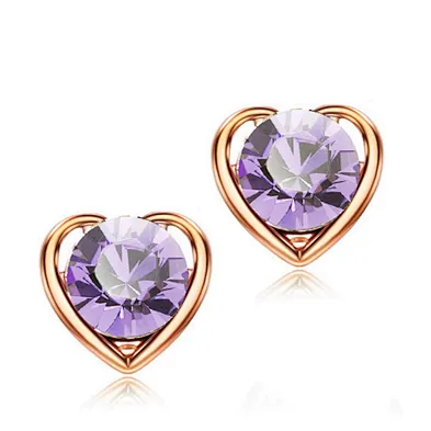 Women wedding stone dubai gold plated heart bridal jewelry set