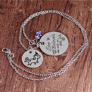Unique christmas coin necklace german 925 silver jewelry