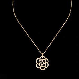 Simple flower design muslim gold pendant gold allah pendants