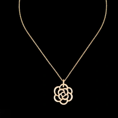 Simple flower design muslim gold pendant gold allah pendants