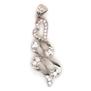 Special Big Flutter Heart Design Silver Necklace Pendant Wholesale