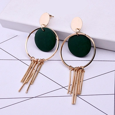 Fashion Cheap Geometric Design Gold Plated Jewelry Minimalist Earrings