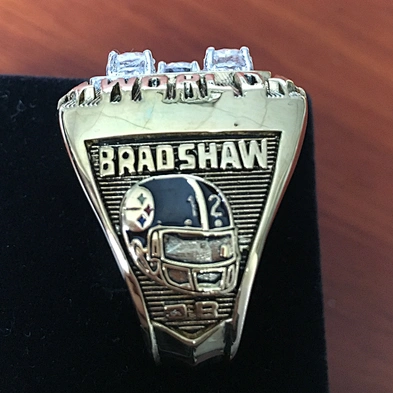 Big size shiny pittsburgh steelers crystal silver rings