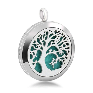 Essential Oil Diffuser Necklace Pendant, Stainless Tree Of Life Pendant