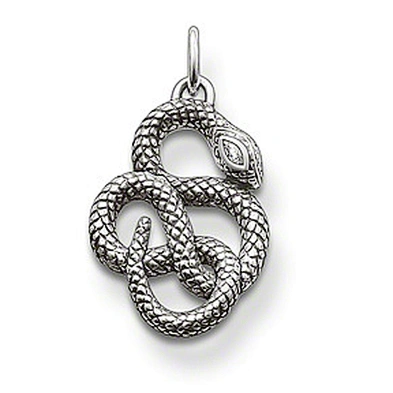 Classic custom snake design silver pendant price