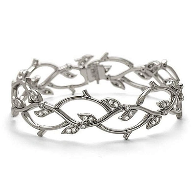 Custom leaf cz ladies bracelet fancy designs new designs