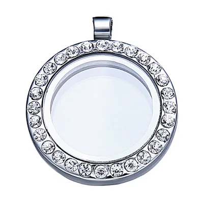 Simple design cheap silver locket charm necklace