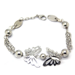 Stainless steel butterfly chain jewelry fashion bracelet