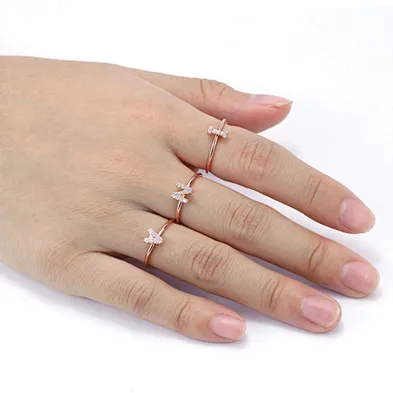 S 925 china boho five finger ring set