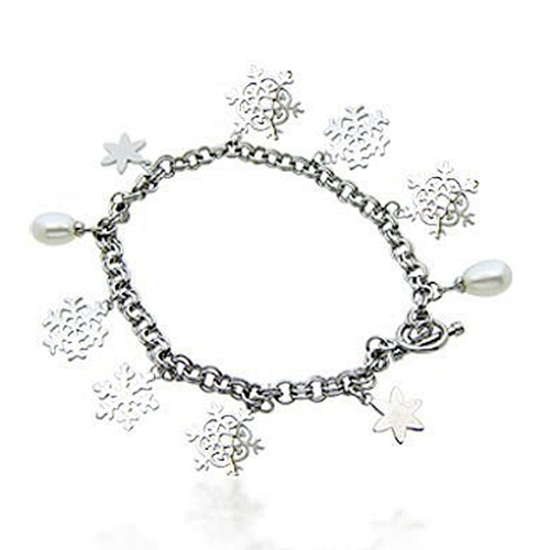 Christmas wholesale silver flower macrame bracelet patterns