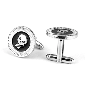Wholesale men's accessory silver color skull cufflinks