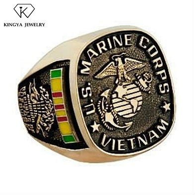 Wholesale statement stainless steel military bird shaped ring for men