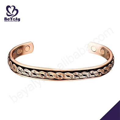 Fashion braided design men gold silver stainless steel magnetic bracelet